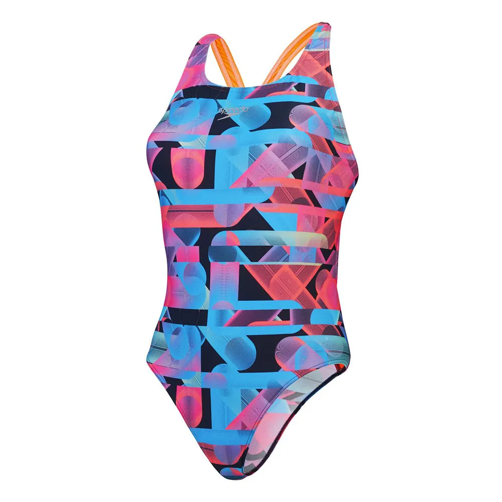 Speedo Allover Digital Powerback Badeanzug Speedo Allover Digital Powerback Badeanzug