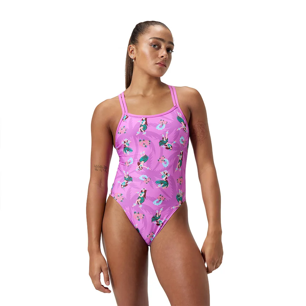 Speedo Allover Digital Starback Badeanzug female Speedo Allover Digital Starback Badeanzug female