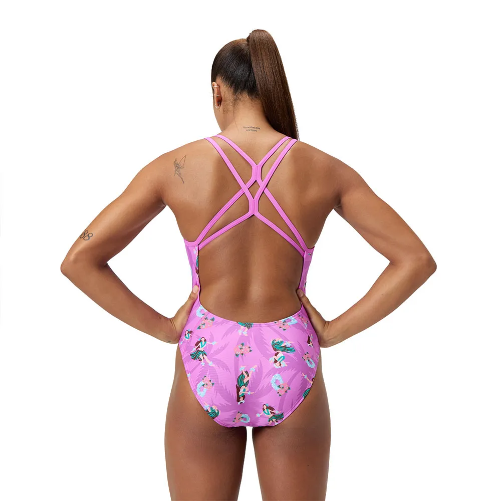 Speedo Allover Digital Starback Badeanzug female Speedo Allover Digital Starback Badeanzug female