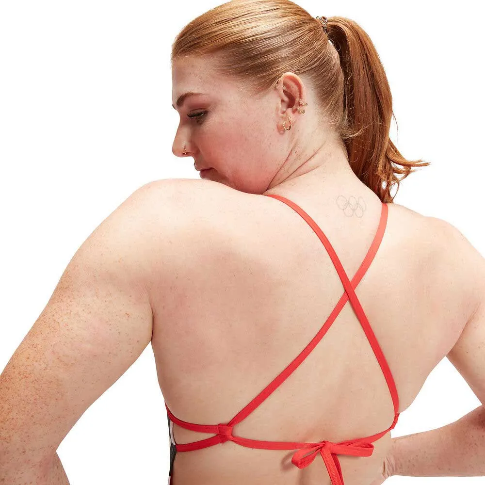 Speedo Allover Digital Tie-back Badeanzug