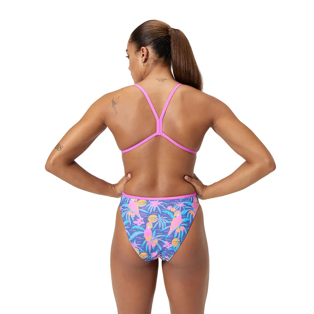 Speedo Allover Digital V-back Badeanzug Speedo Allover Digital V-back Badeanzug