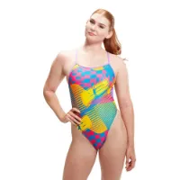 Speedo Allover Digital Vback Badeanzug Speedo Allover Digital Vback Badeanzug
