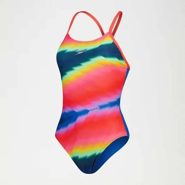 Speedo Allover Fixed Crossback Badeanzug Speedo Allover Fixed Crossback Badeanzug