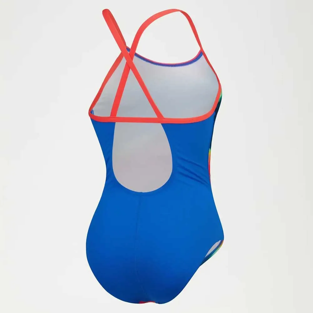 Speedo Allover Fixed Crossback Badeanzug Speedo Allover Fixed Crossback Badeanzug
