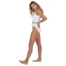 Speedo Belted Deep U-back Badeanzug, White / orange fizz / mango / sky blue / blue bay