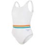 Speedo Belted Deep U-back Badeanzug, White / orange fizz / mango / sky blue / blue bay
