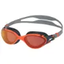 Speedo Biofuse 2.0 Mirror Schwimmbrille, Amber wave / steel / crimson mirror, One Size