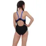 Speedo Boom Placement Muscleback Badeanzug, Black / beautiful blue, 7-8Y