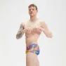 Speedo Club Training Allover 17 Cm Badeslip, Indigo glow / orchid shine / green glow / mango / lemon dr