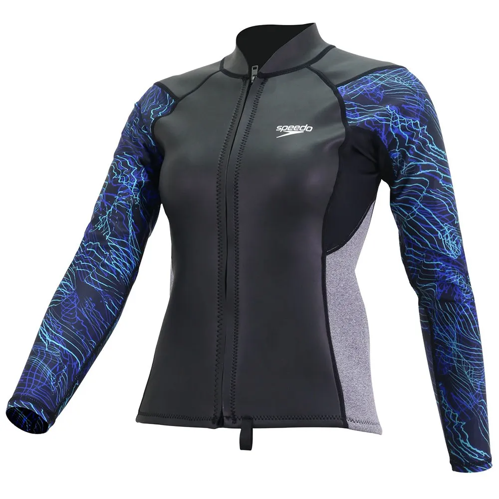 Speedo Combofit Activity Multisport 2mm Langarm-t-shirt, Black / aquarium, XL Speedo Combofit Activity Multisport 2mm Langarm-t-shirt, Black / aquarium, XL