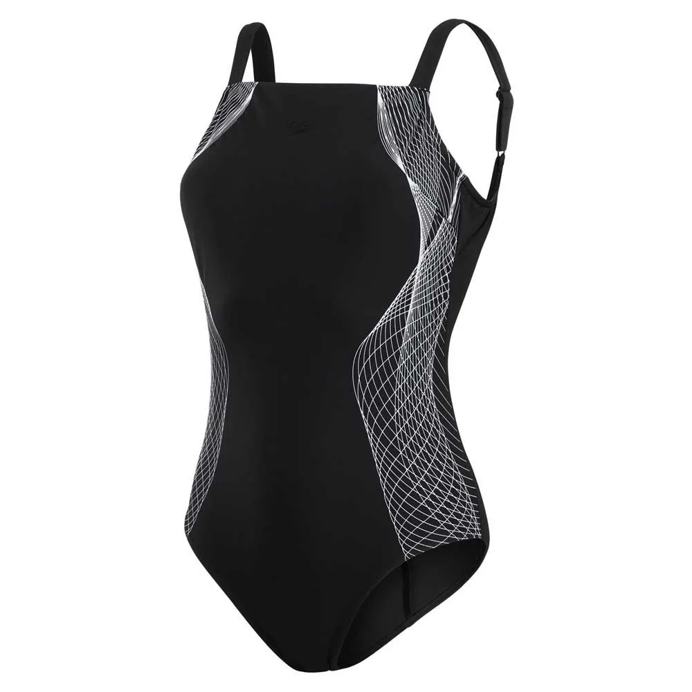 Speedo Crystallux Printed Shaping Shape Comprex Badeanzug Speedo Crystallux Printed Shaping Shape Comprex Badeanzug