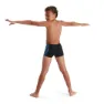 Speedo Digi Allover Panel Badehose Boxer, Black / lava red / neon absinthe / lapis blue / blue flame, 5-6Y