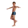 Speedo Digi Allover Panel Badehose Boxer, Black / lava red / neon absinthe / lapis blue / blue flame, 5-6Y
