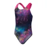 Speedo Digital Allover Badeanzug female, Black / flare pink / bolt / lemon drizzle / true cobalt, 15-16Y