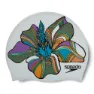 Speedo Digital Printed Badekappe, Fern green / fluo arctic / neon violet