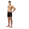 Speedo Duo Logo Print Mid Jammer, Black / mandarin peel / dark teal