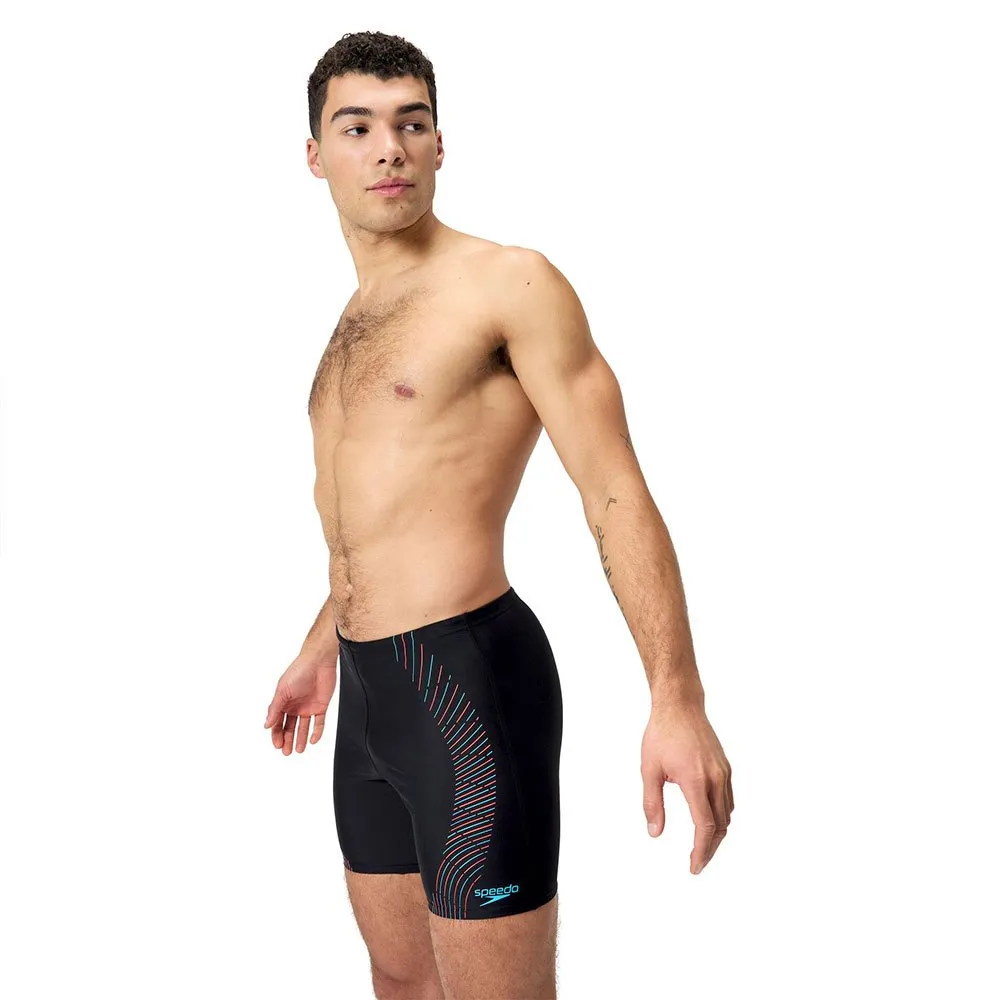 Speedo Duo Logo Print Mid Jammer male, Black / mandarin peel / dark teal Speedo Duo Logo Print Mid Jammer male, Black / mandarin peel / dark teal