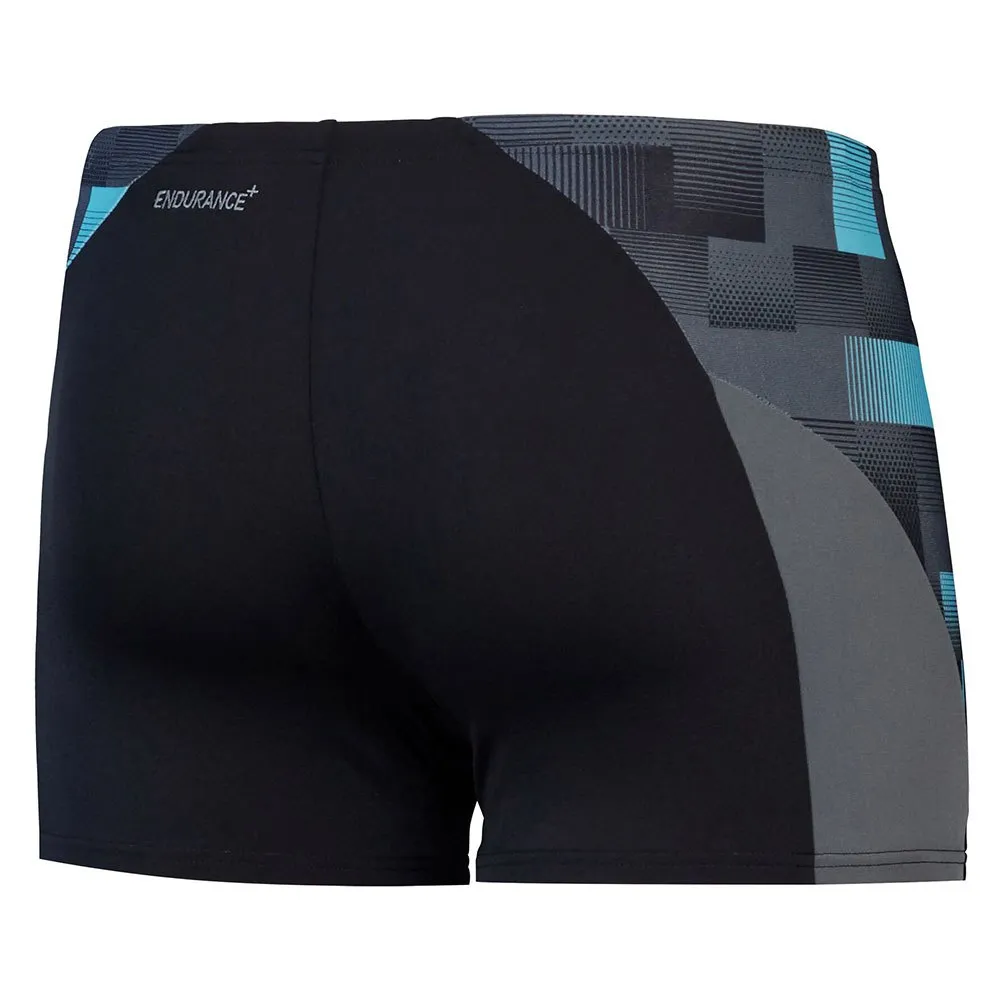Speedo Eco End+ Max Splice Badehose Boxer, Black / usa charcoal / marine Speedo Eco End+ Max Splice Badehose Boxer, Black / usa charcoal / marine