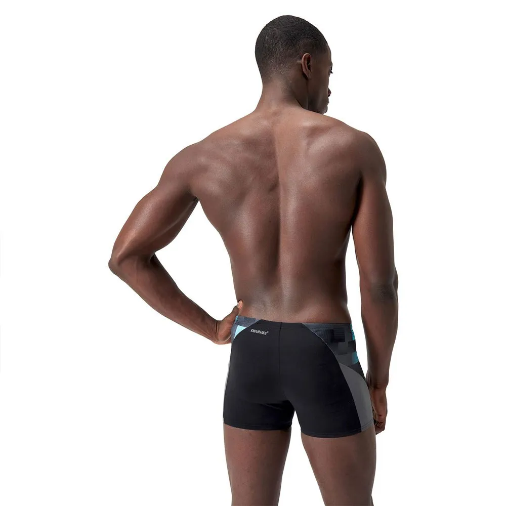 Speedo Eco End+ Max Splice Badehose Boxer, Black / usa charcoal / marine Speedo Eco End+ Max Splice Badehose Boxer, Black / usa charcoal / marine