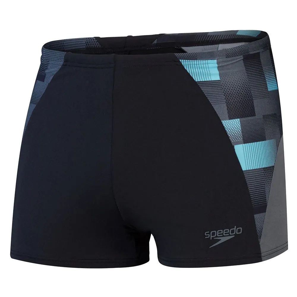 Speedo Eco End+ Max Splice Badehose Boxer male, Black / usa charcoal / marine