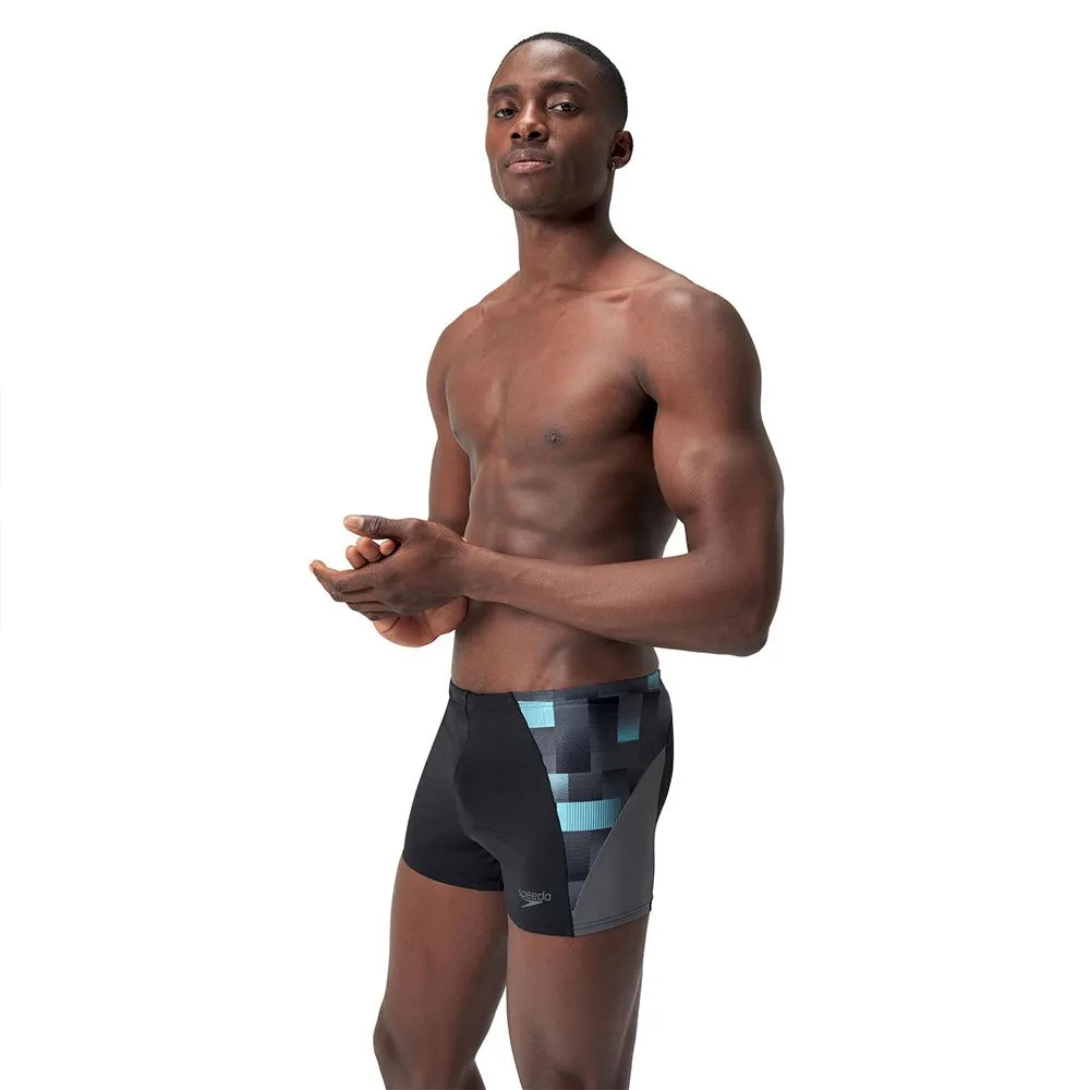 Speedo Eco End+ Max Splice Badehose Boxer male, Black / usa charcoal / marine