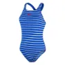 Speedo Eco Endurance+ Printed Medalist Badeanzug female, Chroma blue / white (fed red branding)
