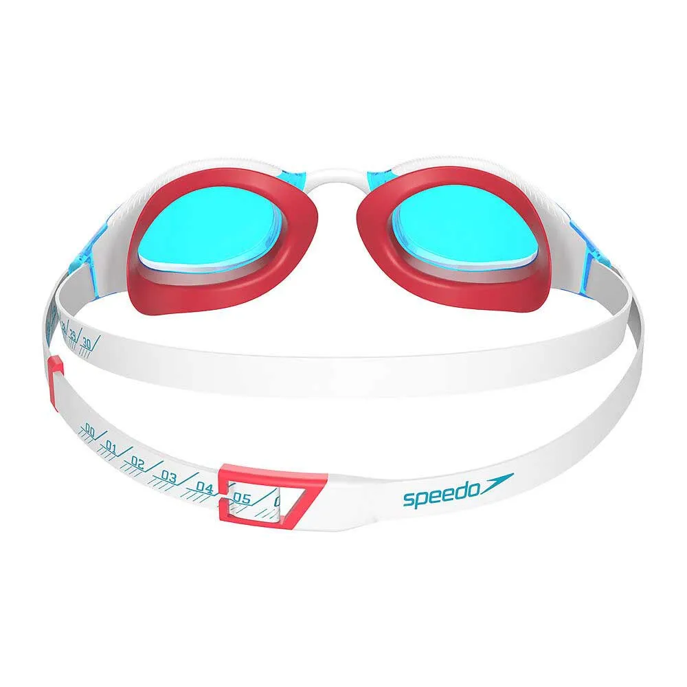 Speedo Fastskin Hyper Elite Schwimmbrille, Aqua blue / bolt / flame red, One Size Speedo Fastskin Hyper Elite Schwimmbrille, Aqua blue / bolt / flame red, One Size