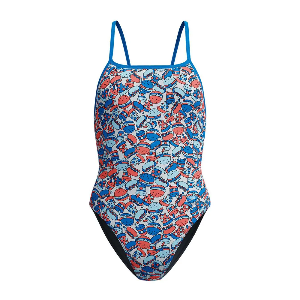 Speedo Fl Printed Web Back Badeanzug female Speedo Fl Printed Web Back Badeanzug female