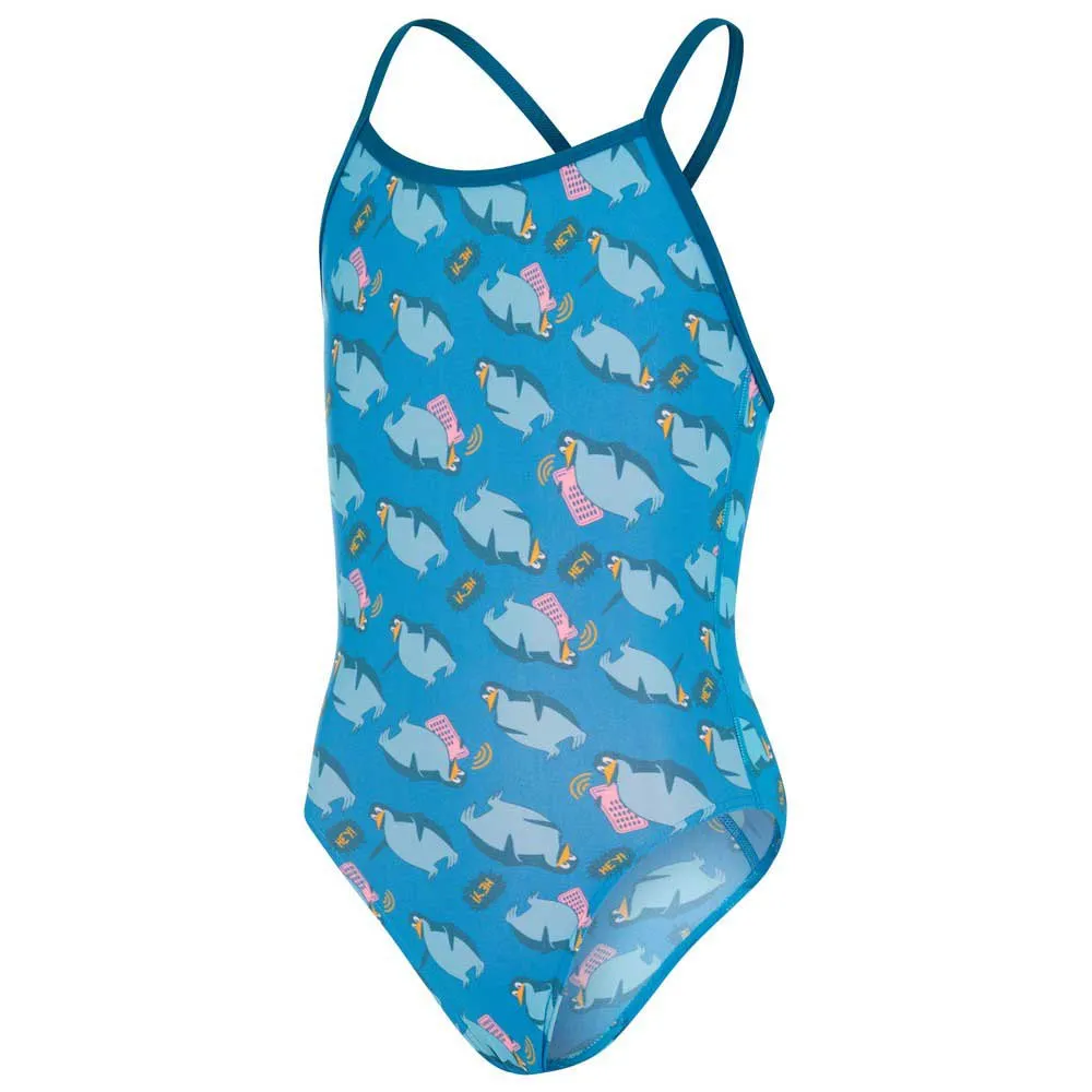 Speedo Flipper Phone Allover Vback Badeanzug female