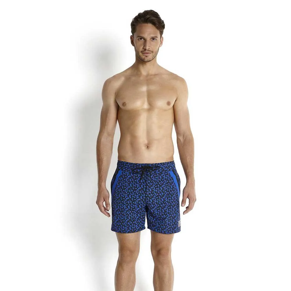Speedo Fun Explosion Retro Leisure 16´´ Badeshorts, Black / deep peri Speedo Fun Explosion Retro Leisure 16´´ Badeshorts, Black / deep peri
