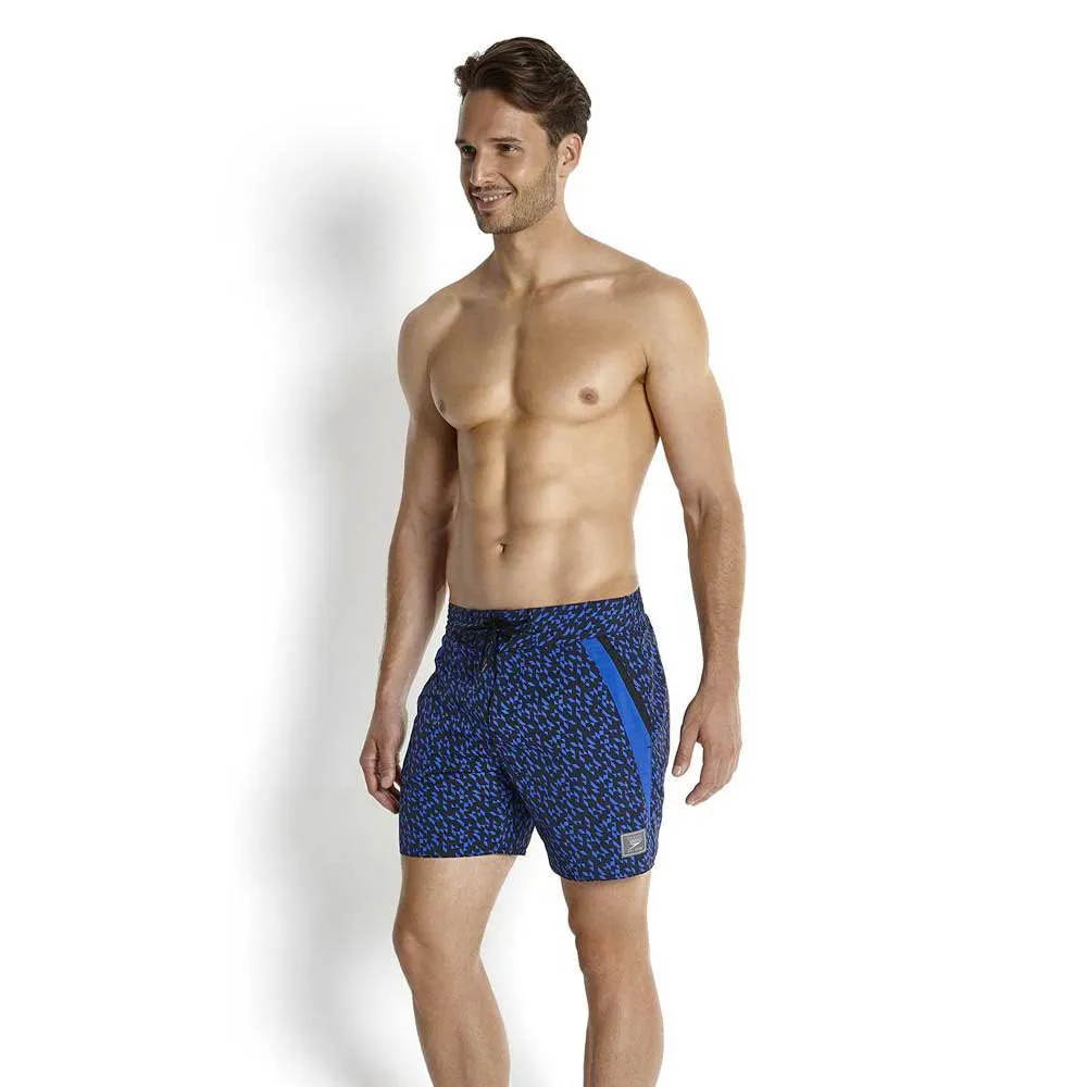 Speedo Fun Explosion Retro Leisure 16´´ Badeshorts, Black / deep peri Speedo Fun Explosion Retro Leisure 16´´ Badeshorts, Black / deep peri