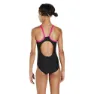 Speedo Gala Logo Muscleback Badeanzug, Black / electric pink, 15-16Y