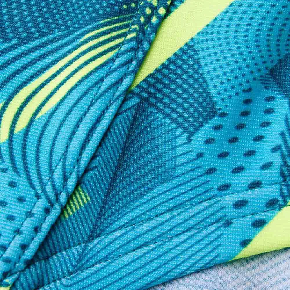 Speedo Geo Stripe V 17 Cm Club Training Allover Badehose Boxer, Nordic teal / adriatic / fluo yellow Speedo Geo Stripe V 17 Cm Club Training Allover Badehose Boxer, Nordic teal / adriatic / fluo yellow