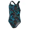 Speedo Hyper Boom Allover Medalist Badeanzug female, Black / bolt / dove grey, 5-6Y