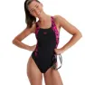 Speedo Hyperboom Splice Muscleback Eco Endurance+ Badeanzug female, Black / electric pink / ecstatic pink