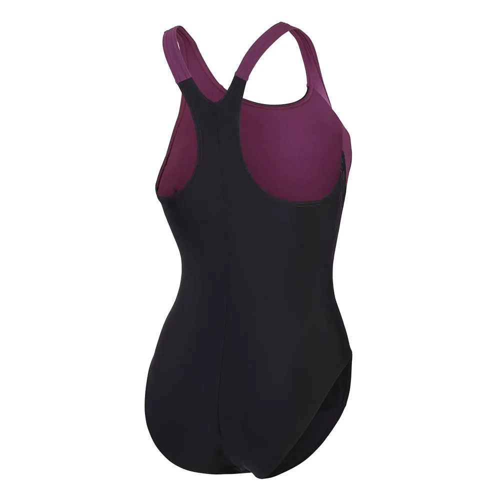 Speedo Hyperboom Splice Racerback Badeanzug female, Black / plum dandy Speedo Hyperboom Splice Racerback Badeanzug female, Black / plum dandy
