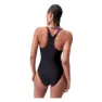 Speedo Hyperboom Splice Racerback Badeanzug female, Black / plum dandy