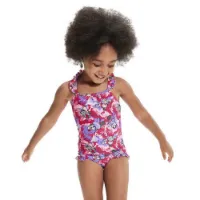Speedo Learn To Swim Printed Frill Thinstrap Badeanzug Speedo Learn To Swim Printed Frill Thinstrap Badeanzug