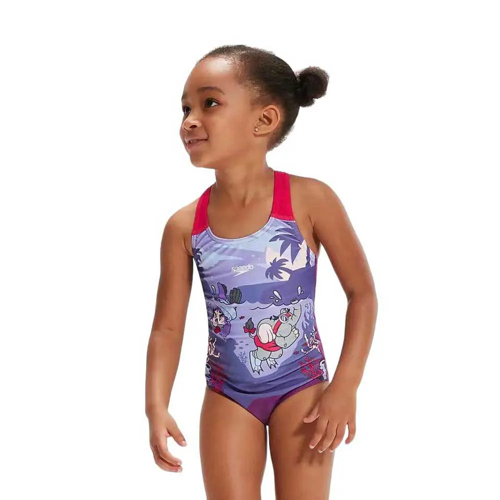 Speedo Learn To Swim Printed Racerback Badeanzug female