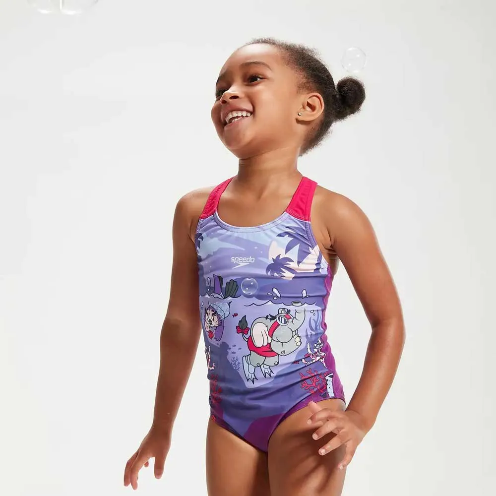Speedo Learn To Swim Printed Racerback Badeanzug female