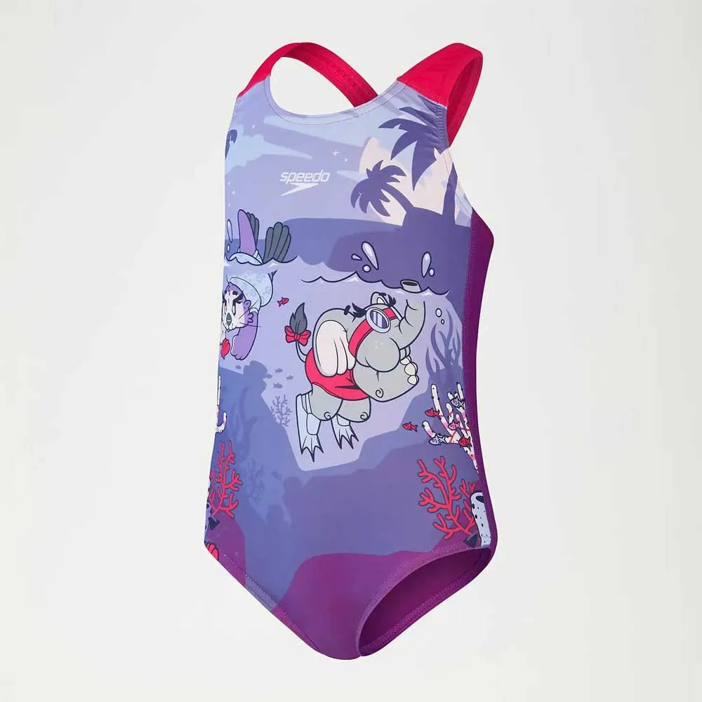 Speedo Learn To Swim Printed Racerback Badeanzug female