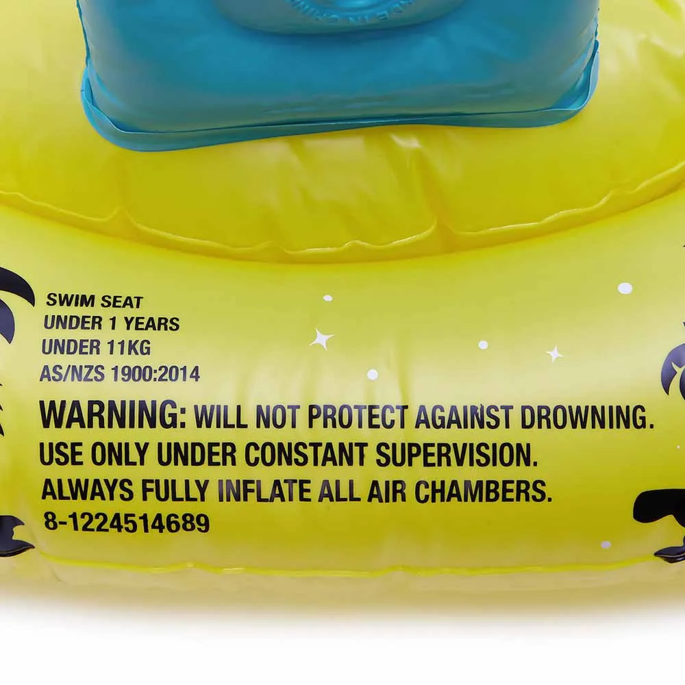 Speedo Learn To Swim Swim Seat 0-1 Schwimmring unisex, Bright yellow / black / azure blue, Up to 11kg