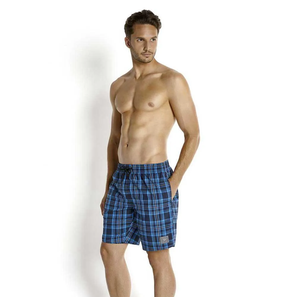 Speedo Line Check Yarn Dyed Leisure 18´´ Badeshorts, Navy / powder blue / fresh water / white Speedo Line Check Yarn Dyed Leisure 18´´ Badeshorts, Navy / powder blue / fresh water / white
