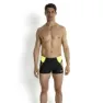 Speedo Logo Panel Badehose Boxer, Black / fluo yellow