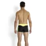 Speedo Logo Panel Badehose Boxer male, Black / fluo yellow