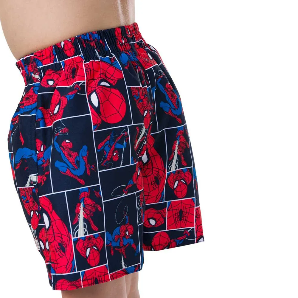 Speedo Marvel Spiderman 11´´ Badeshorts male, Navy / lava red / neon blue, 12-24MON