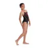 Speedo Medley Logo Medalist Eco Enduraflex Badeanzug, Black / siren red, 5-6Y