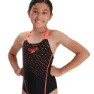 Speedo Medley Logo Medalist Eco Enduraflex Badeanzug, Black / siren red, 5-6Y