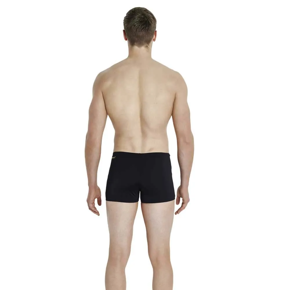 Speedo Monogram Badehose Boxer, Black / global gold Speedo Monogram Badehose Boxer, Black / global gold