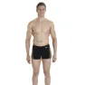 Speedo Monogram Badehose Boxer, Black / global gold